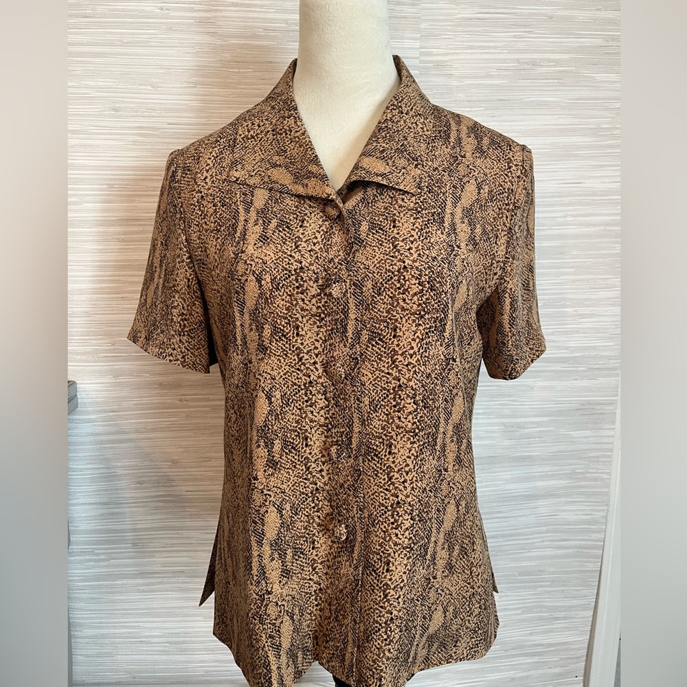 Spenser Jeremy silk leopard blouse size 6